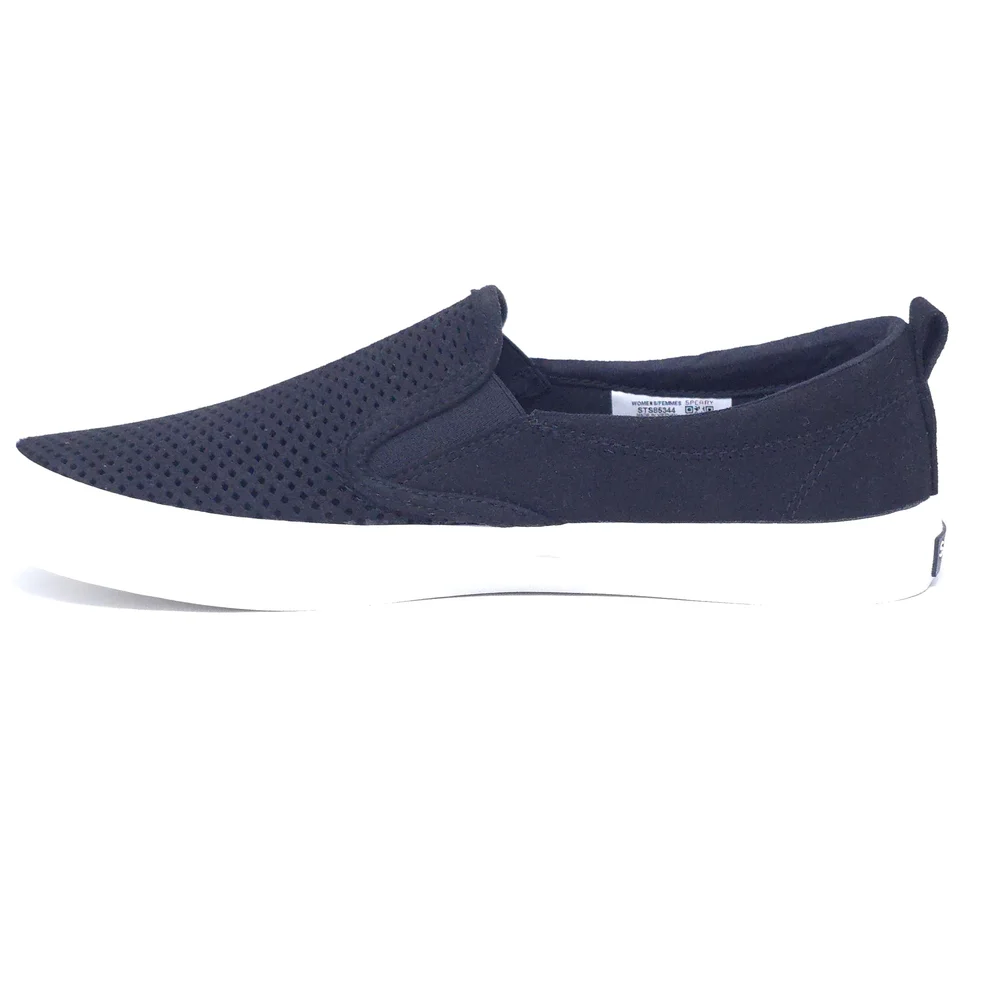 Sperry Crest Twin Gore Perf Black 9 M (B) - Picture 6 of 11